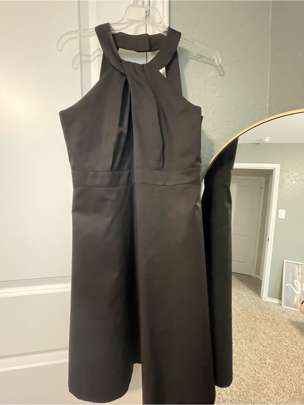 Merona Black One-Shoulder A-Line Dress